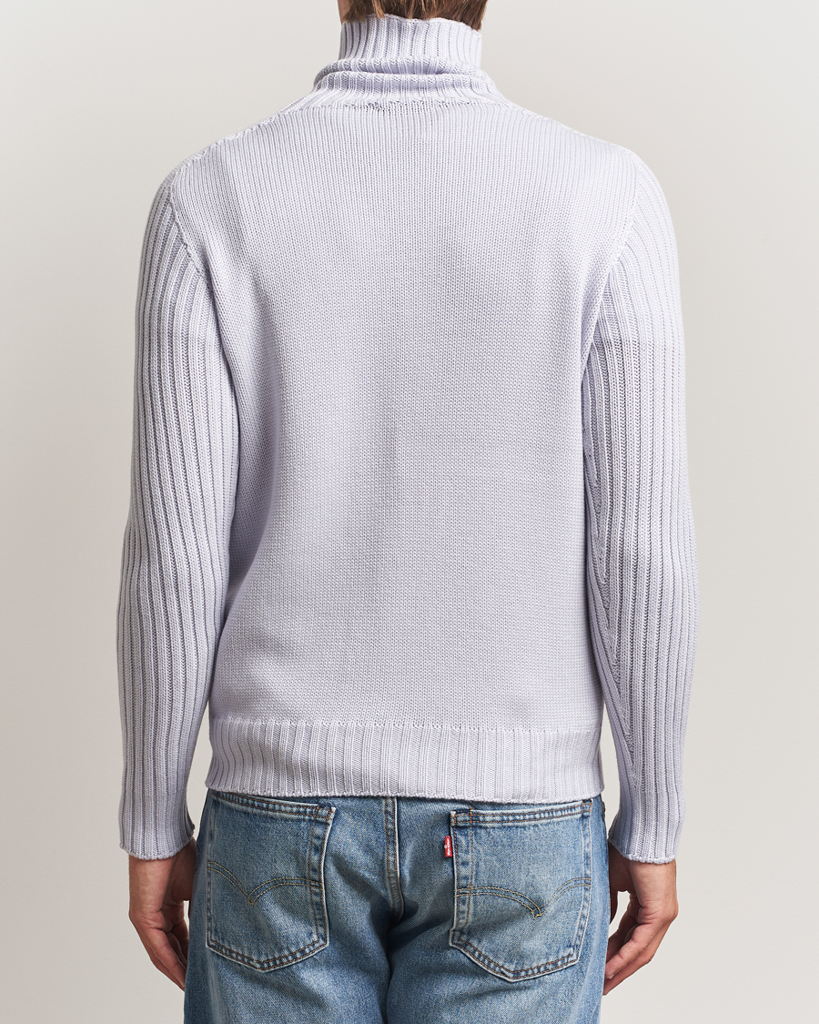 Hombres | Jerséis y prendas de punto | Gran Sasso | Rainwool Rollneck Light Purple Melange