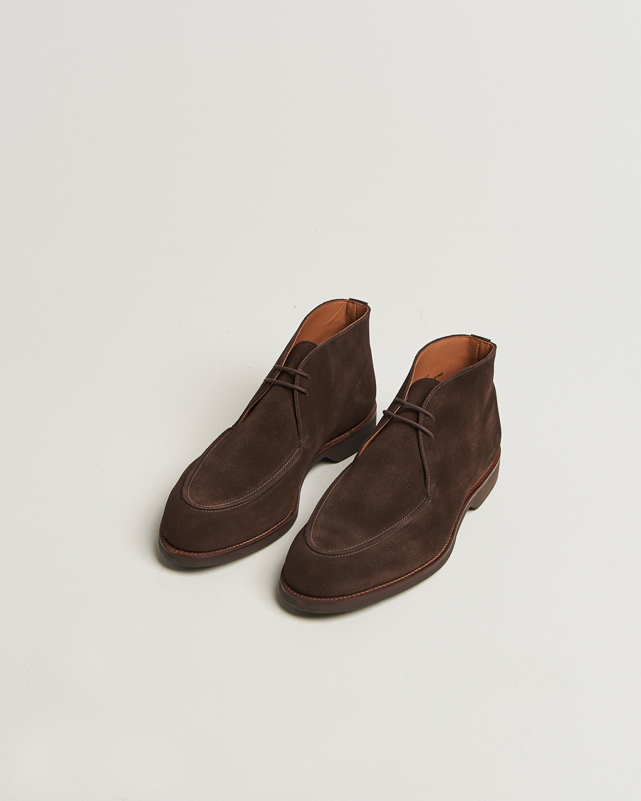 Hombres | Botas | Crockett & Jones | Bibury Chukka Boot Dark Brown Suede
