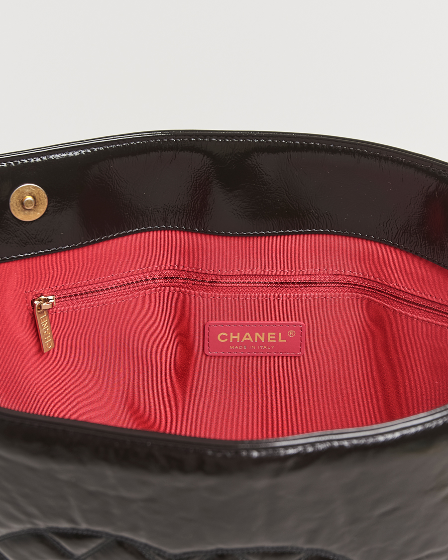 Hombres | Chanel Pre-Owned Chain Tote Bag Black | Chanel Pre-Owned | Chain Tote Bag Black