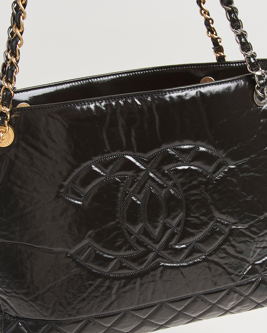 Hombres | Chanel Pre-Owned Chain Tote Bag Black | Chanel Pre-Owned | Chain Tote Bag Black