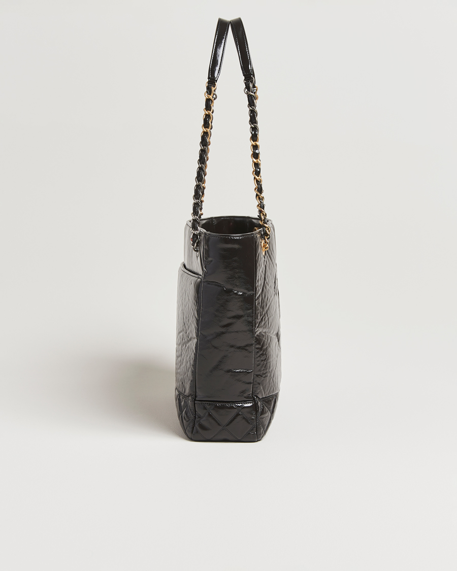 Hombres | Chanel Pre-Owned Chain Tote Bag Black | Chanel Pre-Owned | Chain Tote Bag Black