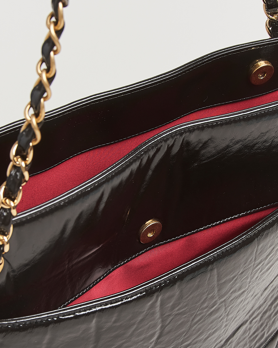 Hombres | Chanel Pre-Owned Chain Tote Bag Black | Chanel Pre-Owned | Chain Tote Bag Black