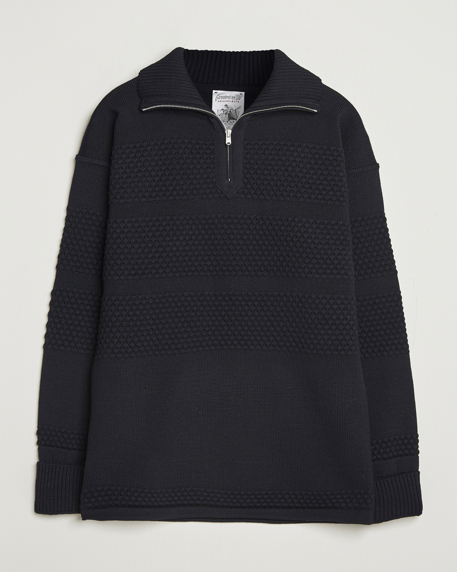 Hombres | Jerséis y prendas de punto | S.N.S. Herning | Fisherman Short Zip Navy Blue