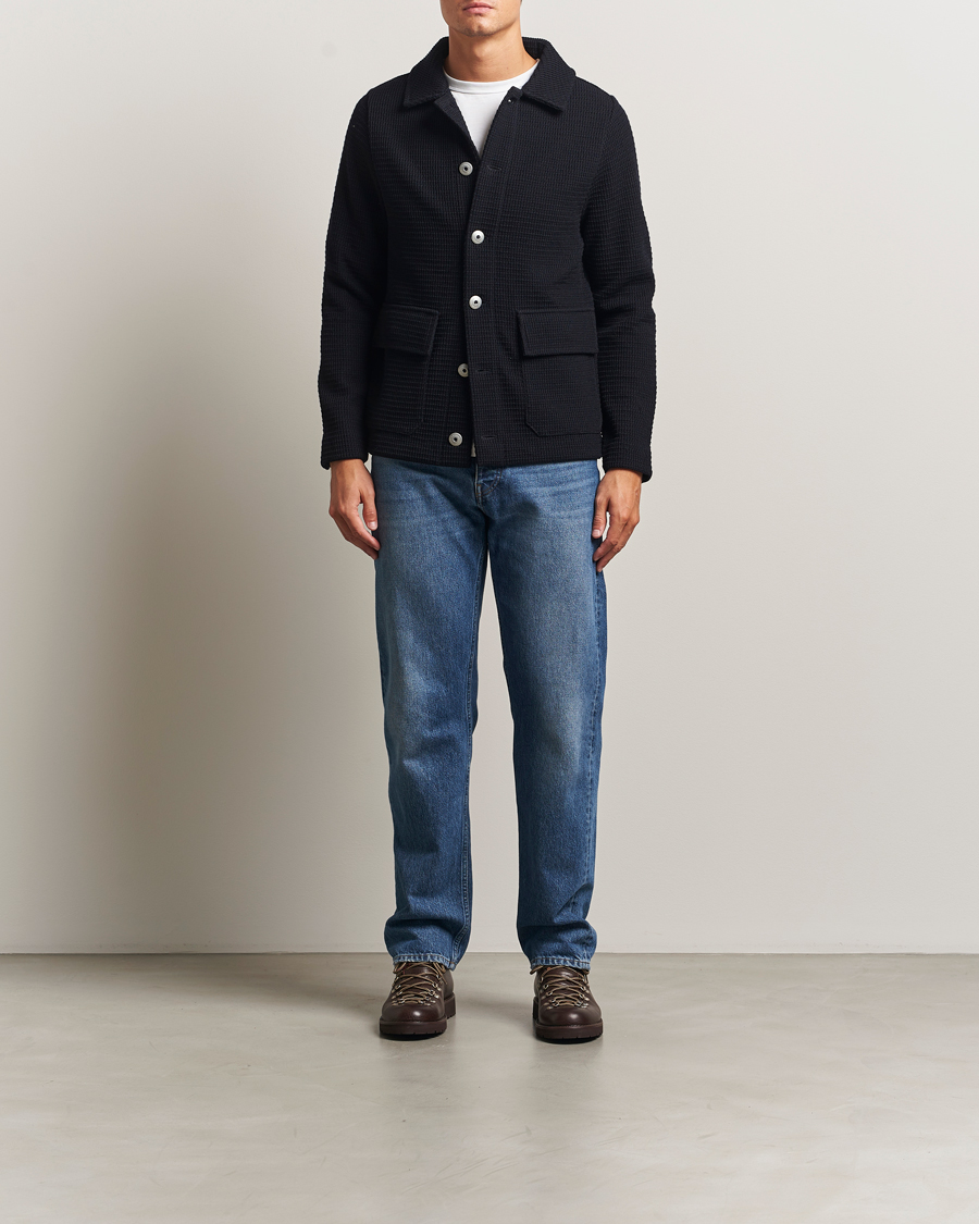 Hombres | Jerséis y prendas de punto | S.N.S. Herning | Wool Chore Jacket Navy