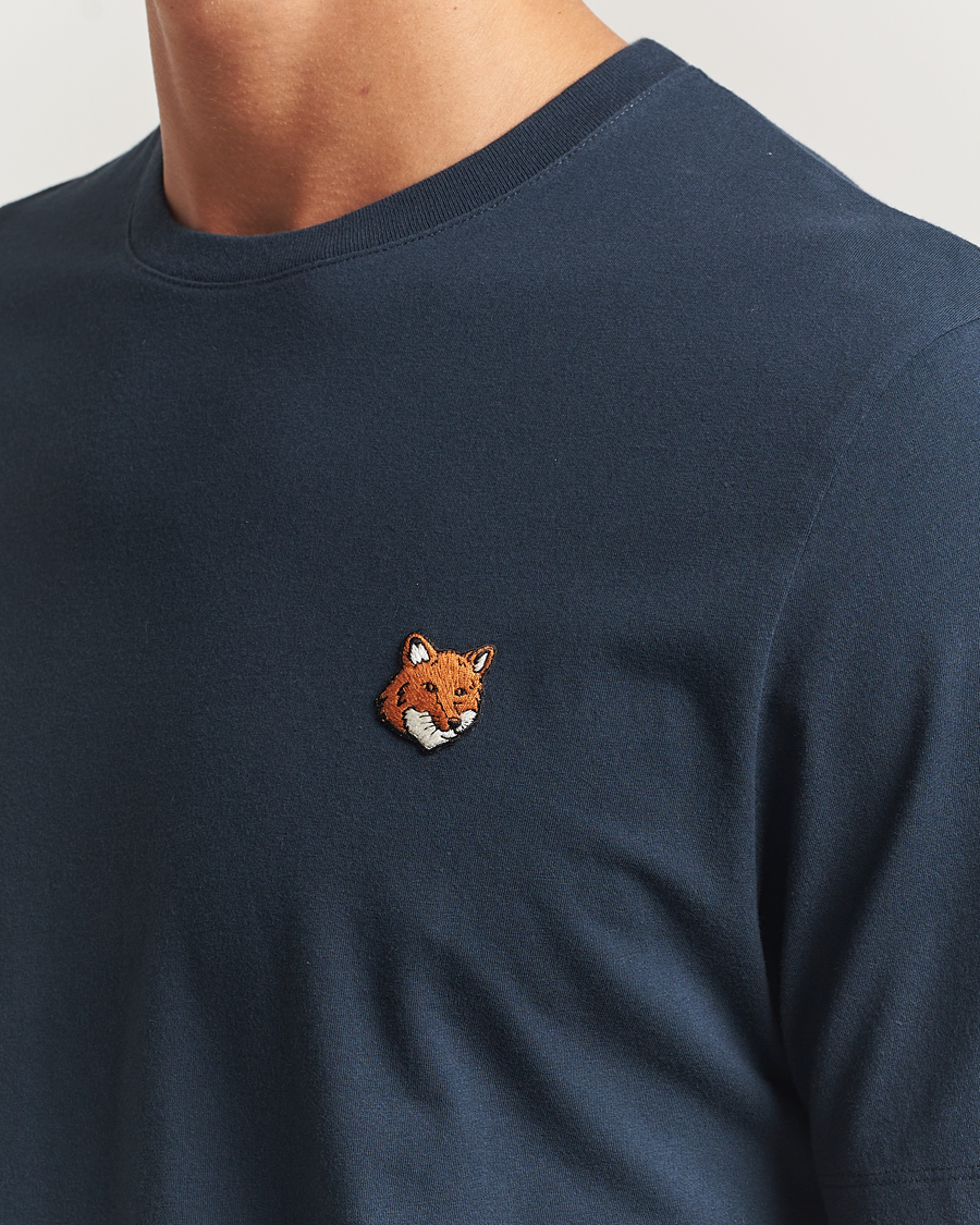 Maison Kitsuné Fox Head T-Shirt Classic Navy en CareOfCarl.es
