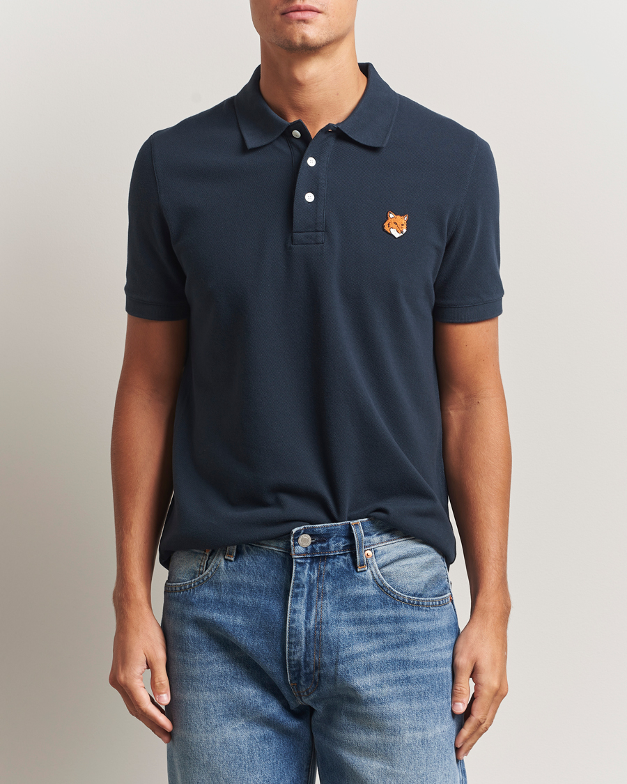 Hombres | Polos | Maison Kitsuné | Fox Head Polo Classic Navy