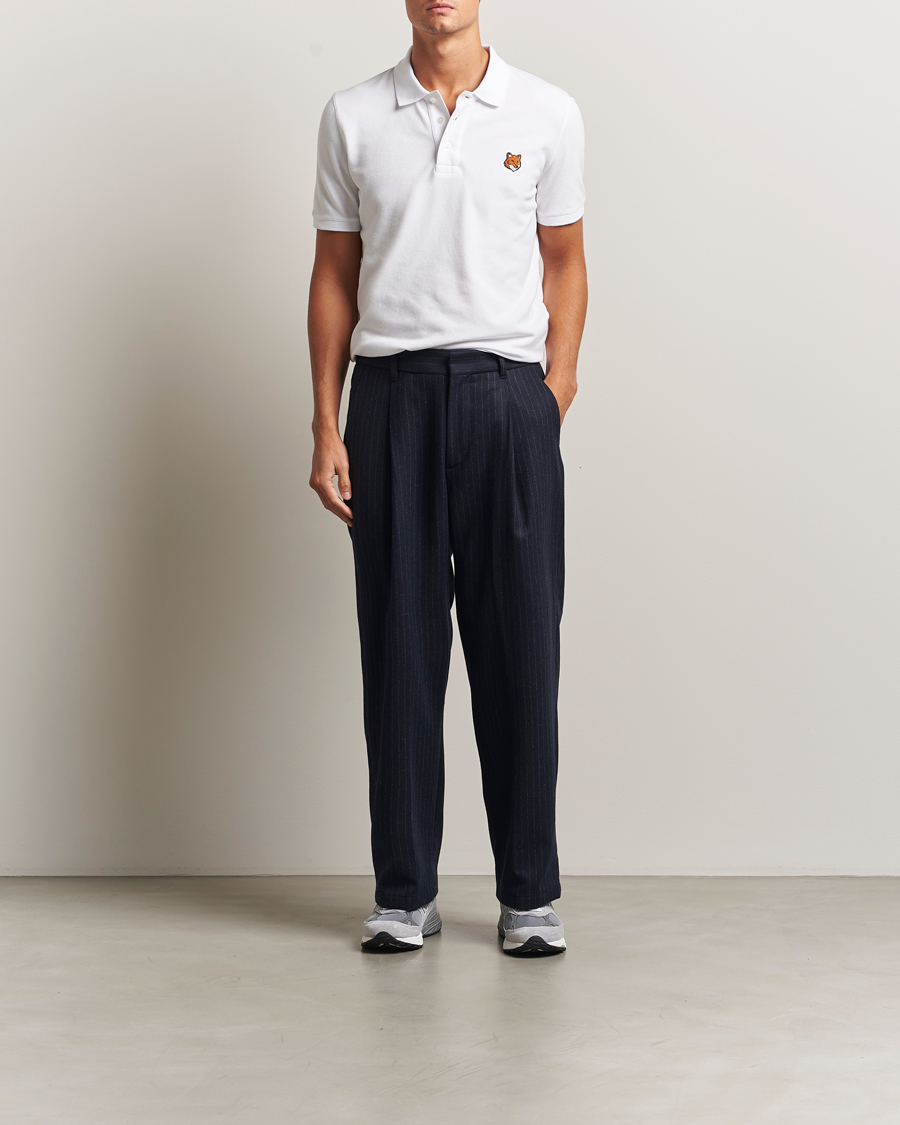 Hombres | Polos | Maison Kitsuné | Fox Head Polo White