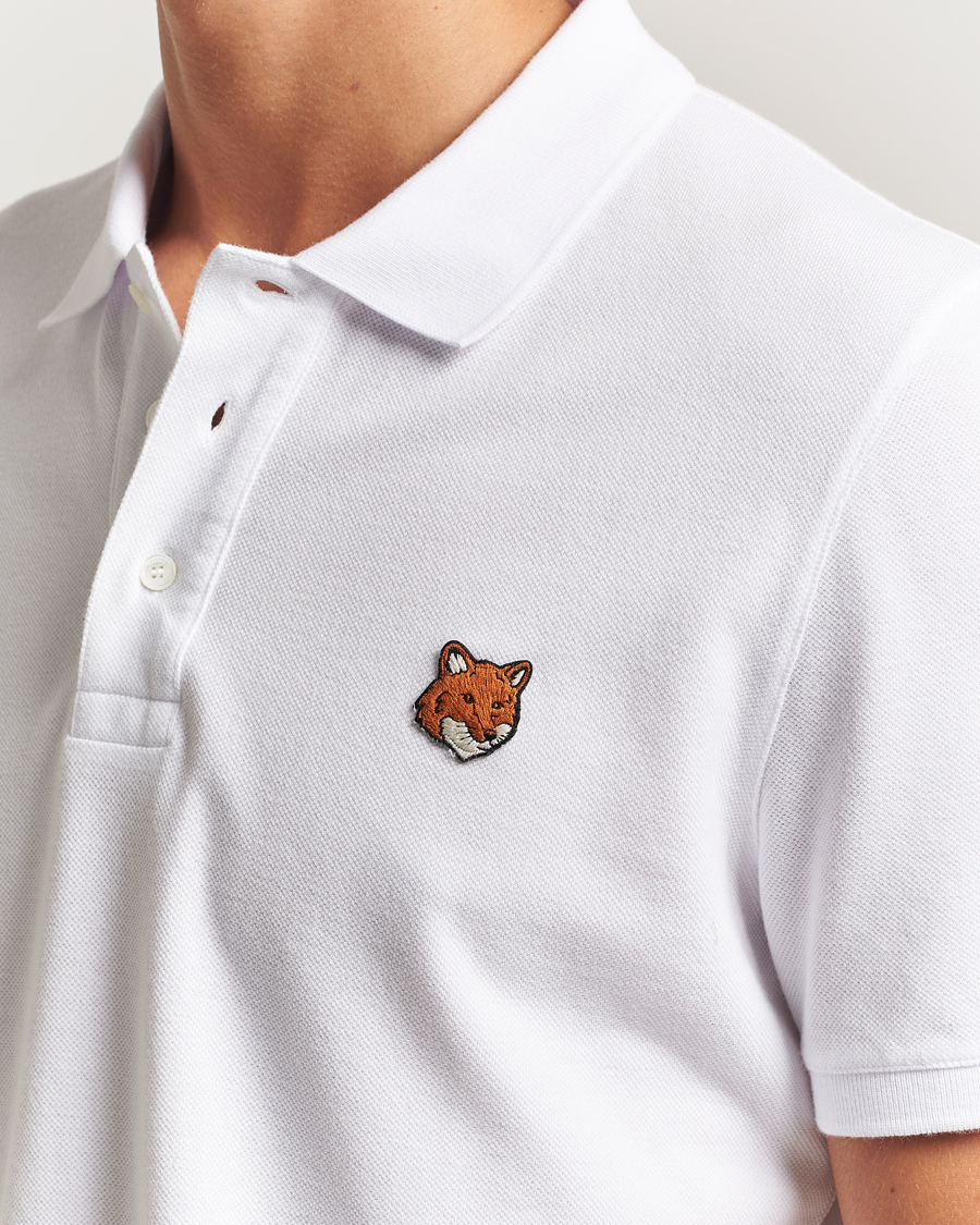 Hombres | Polos | Maison Kitsuné | Fox Head Polo White