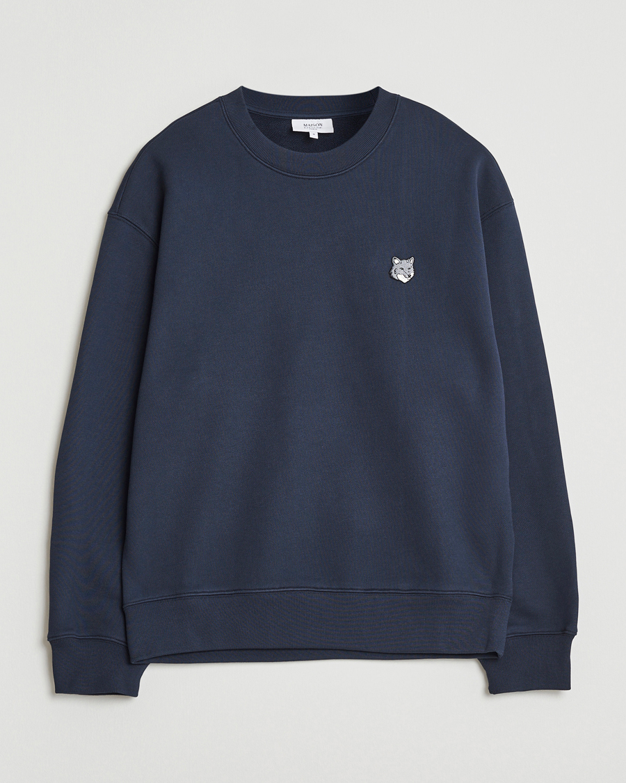 Hombres | Jerséis y prendas de punto | Maison Kitsuné | Grey Fox Head Sweatshirt Classic Navy