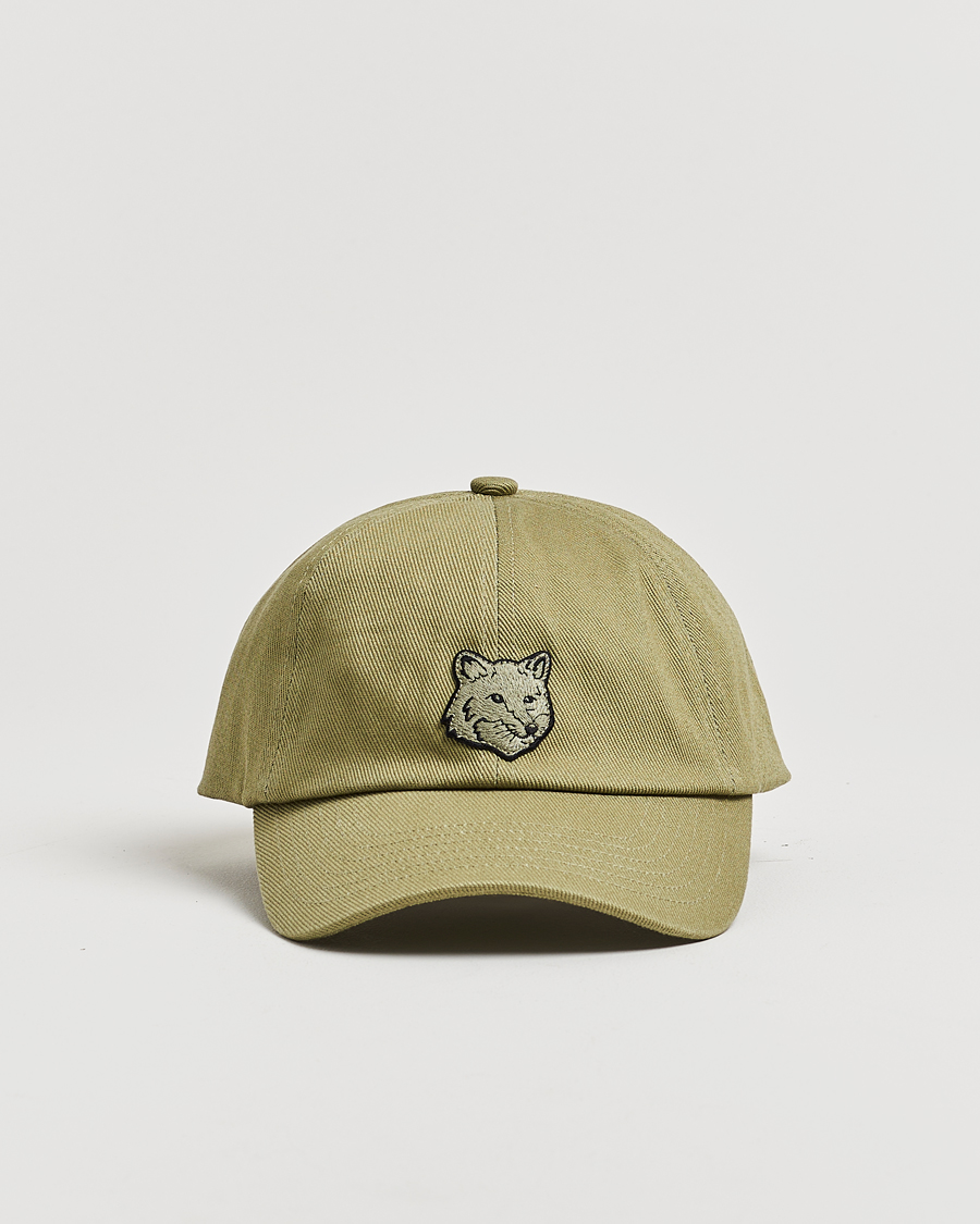 Hombres | Sombreros y gorras | Maison Kitsuné | Tonal Fox Head Cap Laurel Green