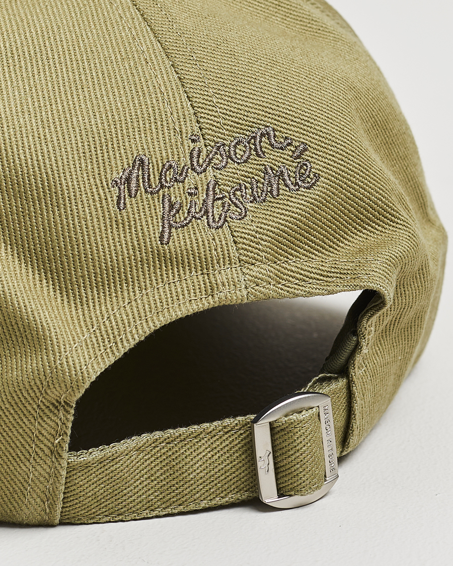 Hombres | Sombreros y gorras | Maison Kitsuné | Tonal Fox Head Cap Laurel Green