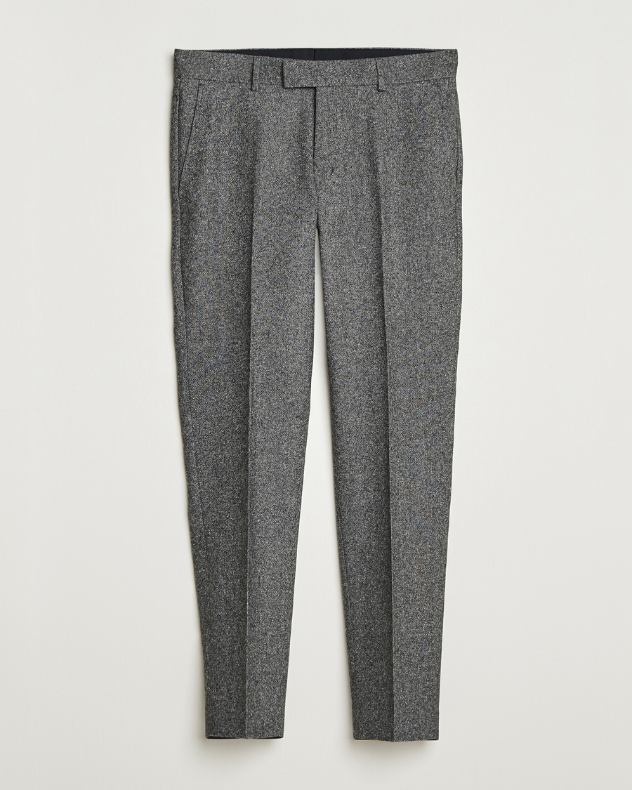 Hombres | Pantalones | Tiger of Sweden | Tenuta Brushed Wool Trousers Black