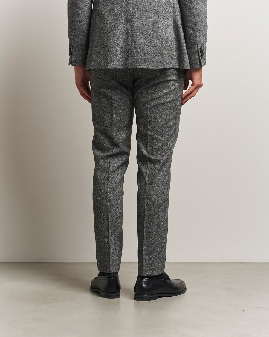 Hombres | Pantalones | Tiger of Sweden | Tenuta Brushed Wool Trousers Black