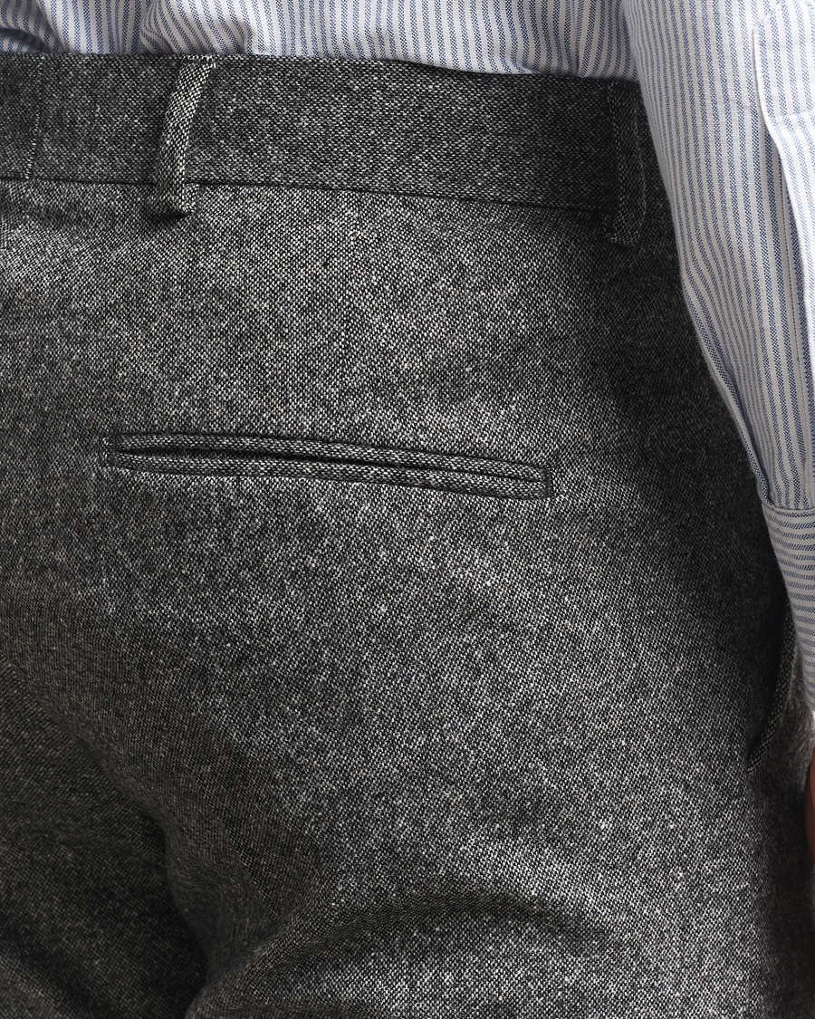 Hombres | Pantalones | Tiger of Sweden | Tenuta Brushed Wool Trousers Black