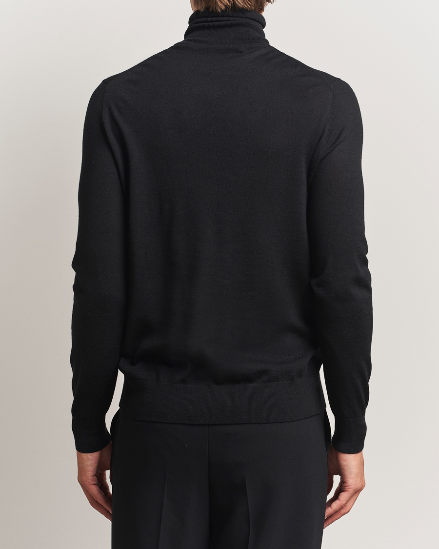 Hombres | Jerséis y prendas de punto | Tiger of Sweden | Nevile Extra Fine Merino Polo Black