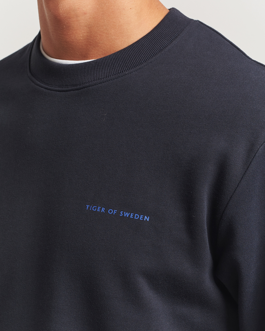 Hombres | Jerséis y prendas de punto | Tiger of Sweden | Emerson Crew Neck Sweatshirt Light Ink