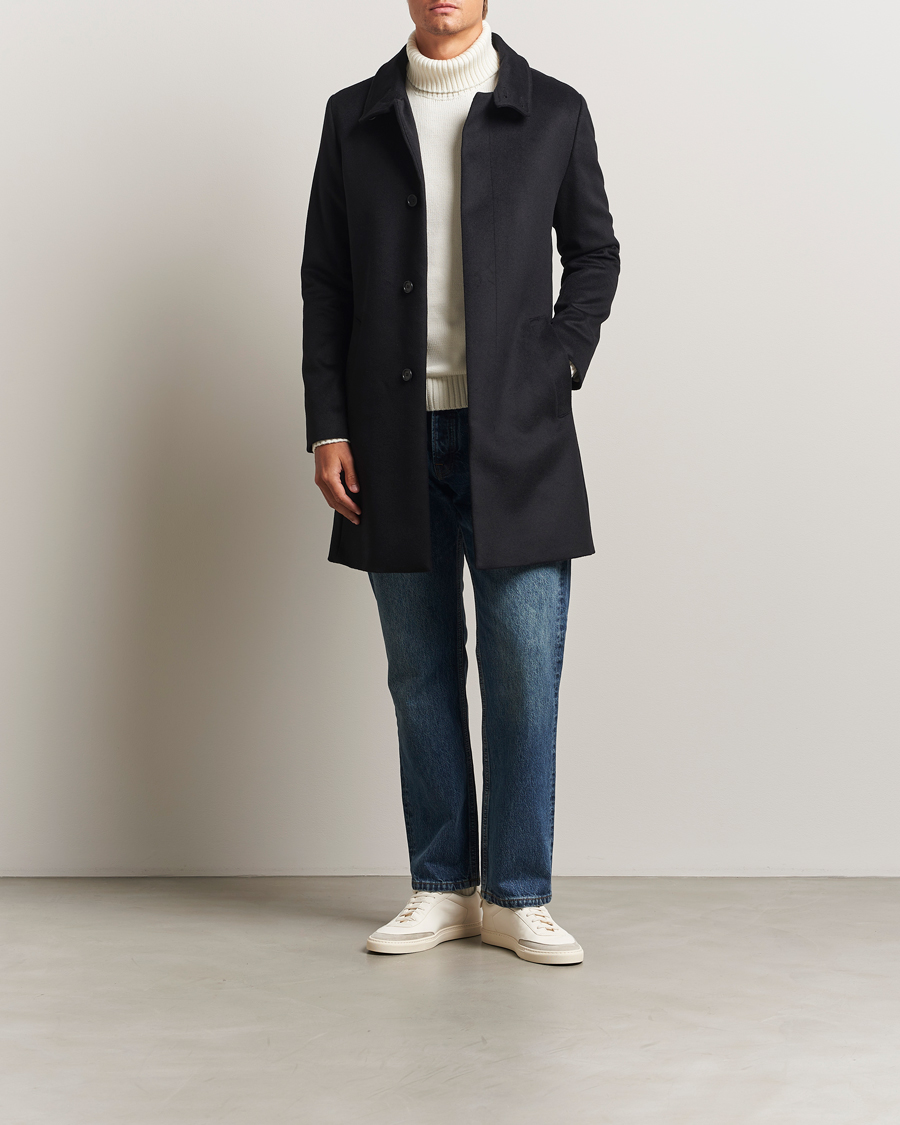 Hombres | Abrigos y chaquetas | Tiger of Sweden | Aleric Wool/Cashmere Stand Up Coat Black