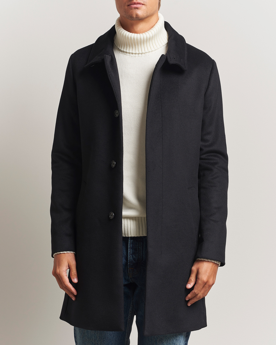 Hombres | Abrigos y chaquetas | Tiger of Sweden | Aleric Wool/Cashmere Stand Up Coat Black