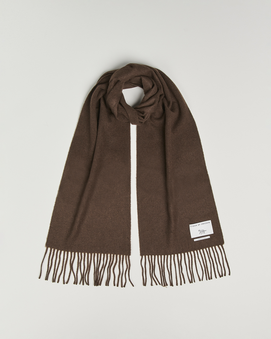 Hombres | Tiger of Sweden Sylan Wool Scarf Brown Olive | Tiger of Sweden | Sylan Wool Scarf Brown Olive