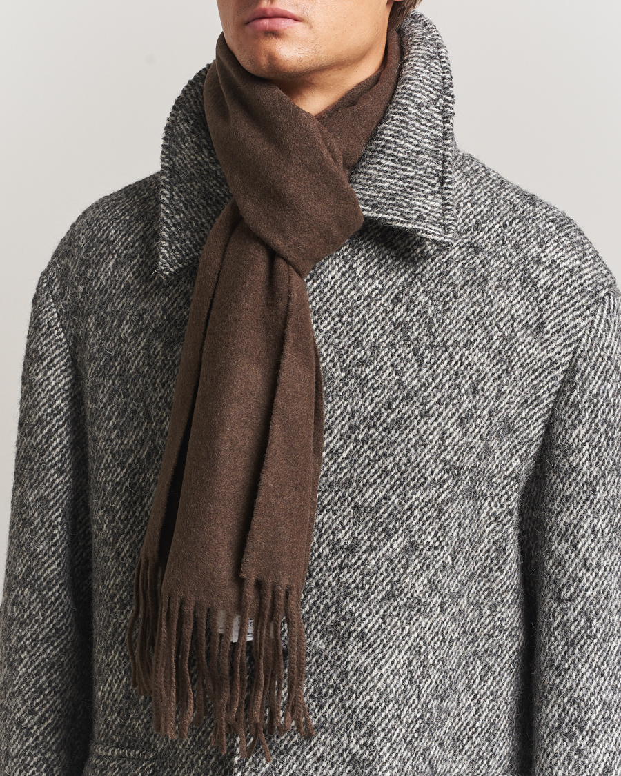 Hombres | Tiger of Sweden Sylan Wool Scarf Brown Olive | Tiger of Sweden | Sylan Wool Scarf Brown Olive