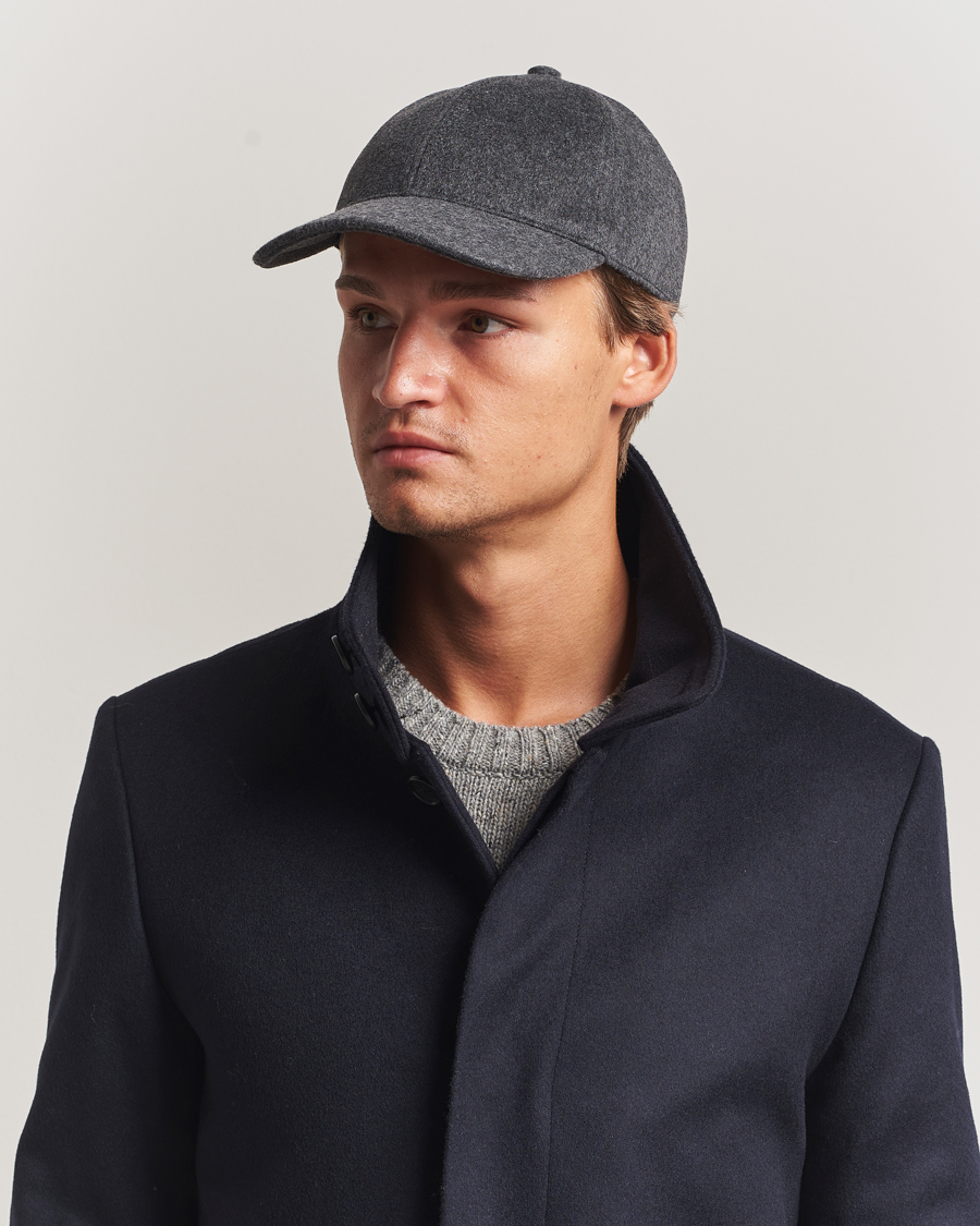 Hombres | Tiger of Sweden Hent Wool/Cashmere Cap Dark Grey Melange | Tiger of Sweden | Hent Wool/Cashmere Cap Dark Grey Melange