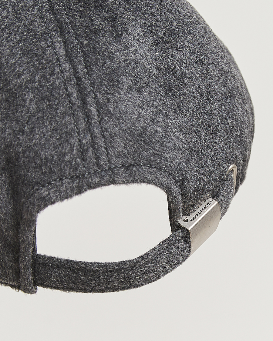 Hombres | Tiger of Sweden Hent Wool/Cashmere Cap Dark Grey Melange | Tiger of Sweden | Hent Wool/Cashmere Cap Dark Grey Melange