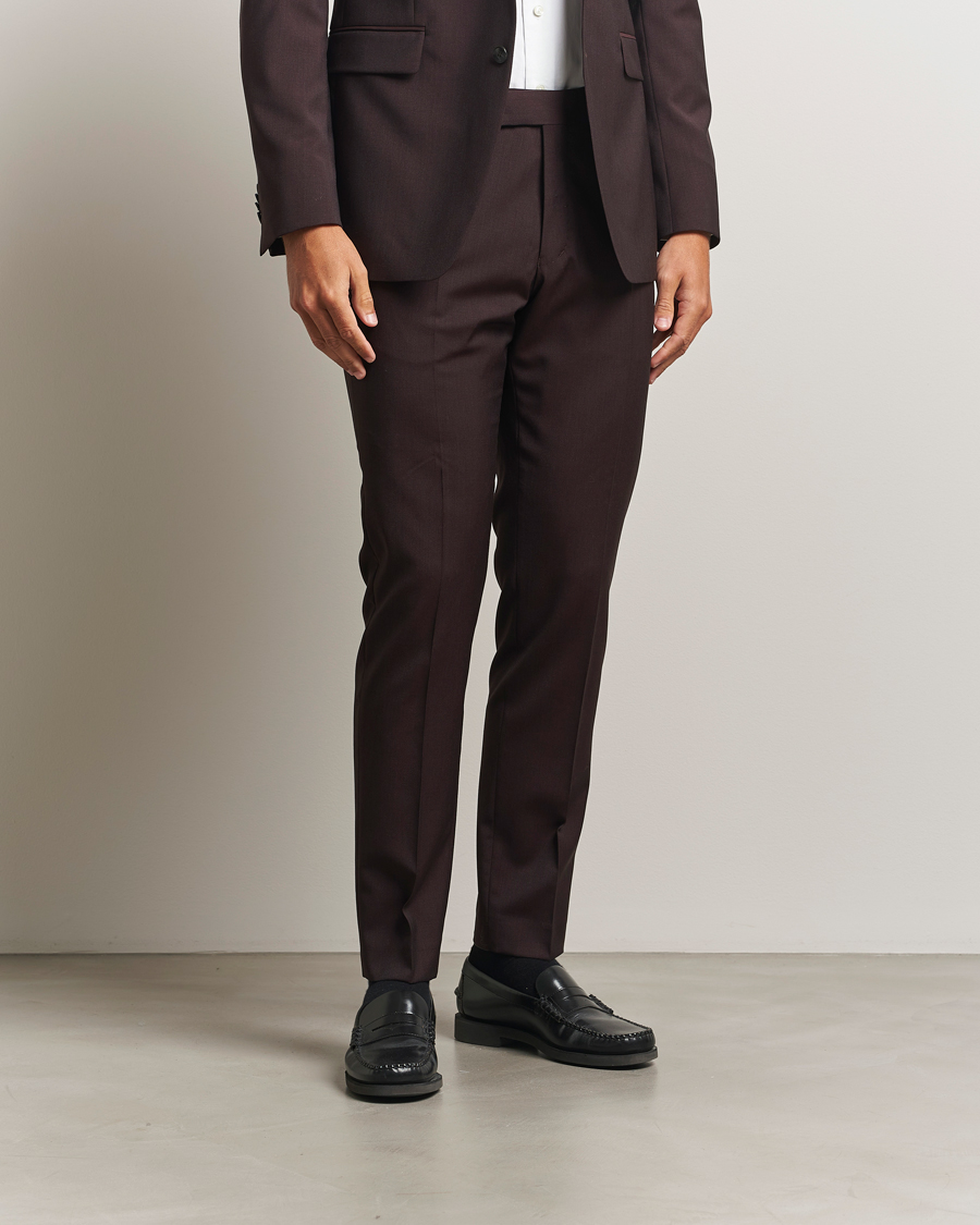 Hombres | Pantalones | Tiger of Sweden | Tenuta Wool Suit Trousers Triumph Steel