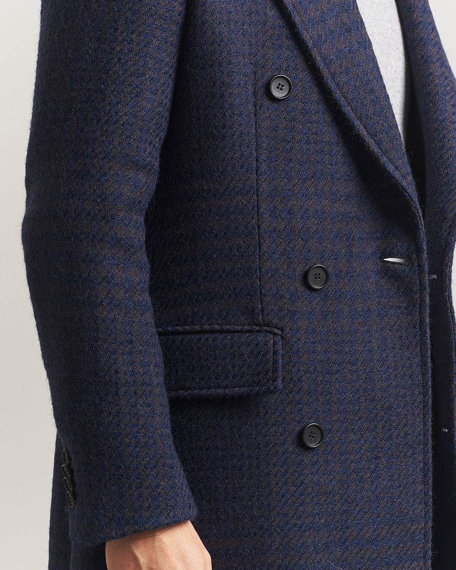 Hombres | Abrigos y chaquetas | Tiger of Sweden | Hennri Swedish Wool Double Breasted Coat Light Ink