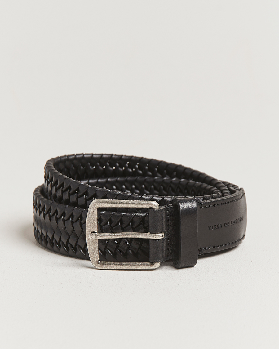 Hombres | Cinturones | Tiger of Sweden | Braidant Braided Belt Black