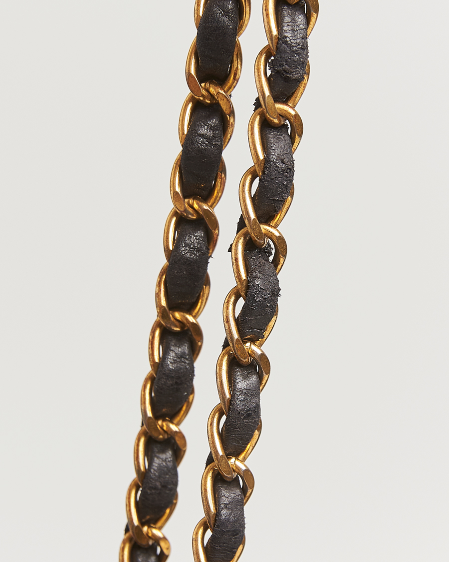 Hombres | Chanel Pre-Owned Classic Double Flap Medium Lambskin Black | Chanel Pre-Owned | Classic Double Flap Medium Lambskin Black