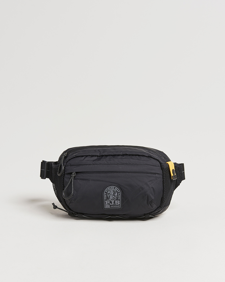 Hombres | Parajumpers Edric Nylon Ripstop Waistbag Black | Parajumpers | Edric Nylon Ripstop Waistbag Black