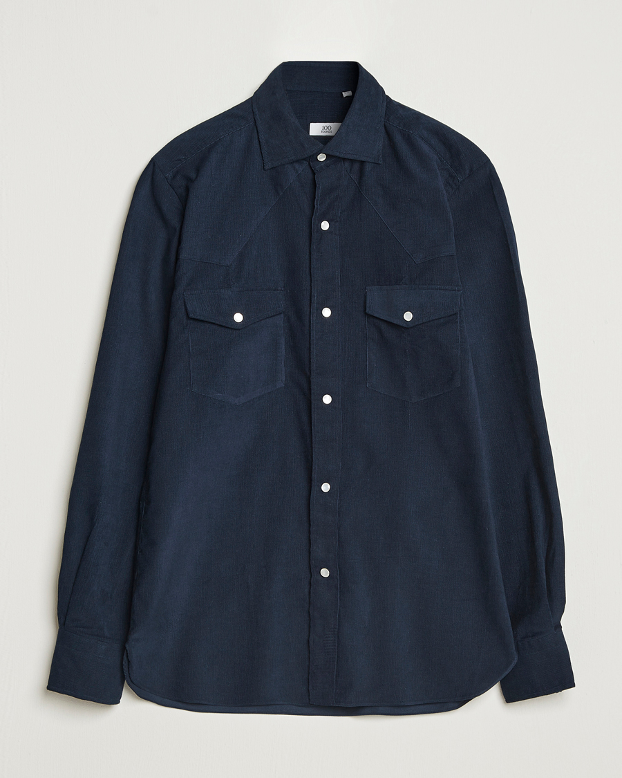 Hombres | Camisas | 100Hands | Western Cord Shirt Navy