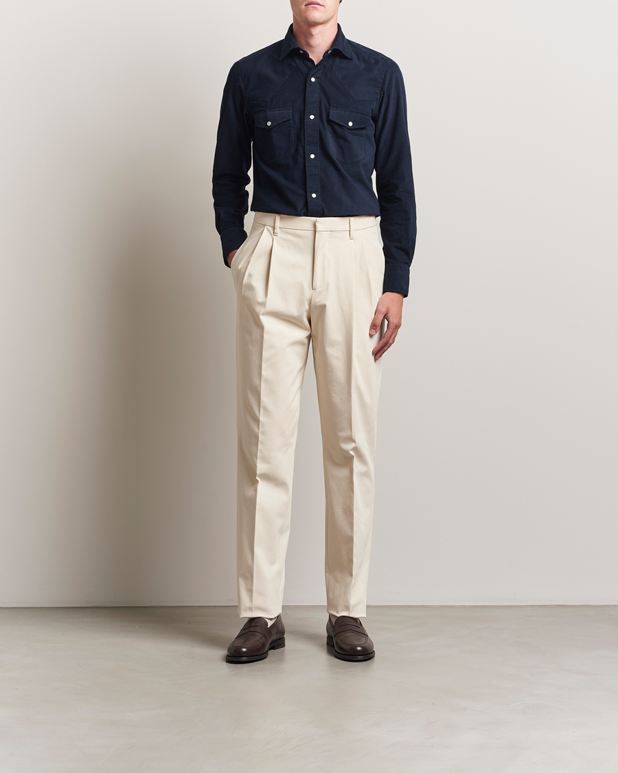 Hombres | Camisas | 100Hands | Western Cord Shirt Navy
