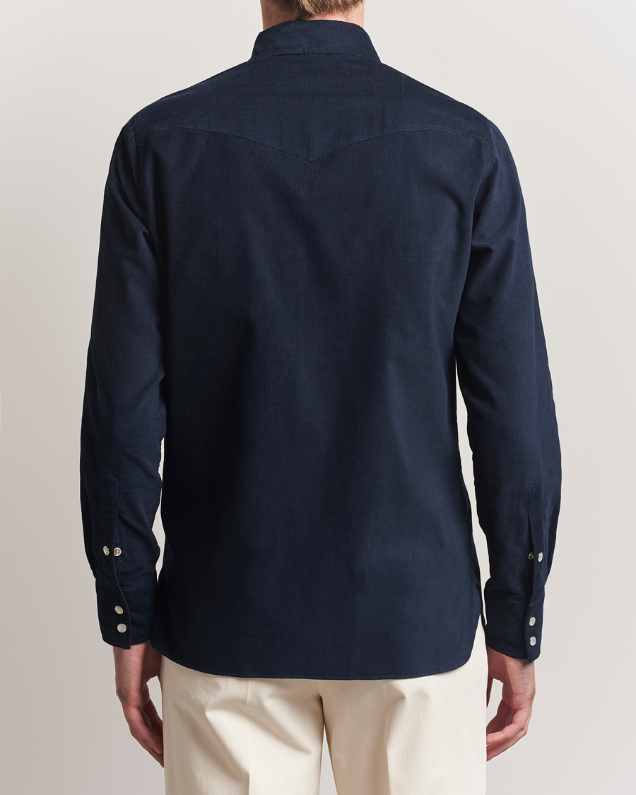 Hombres | Camisas | 100Hands | Western Cord Shirt Navy