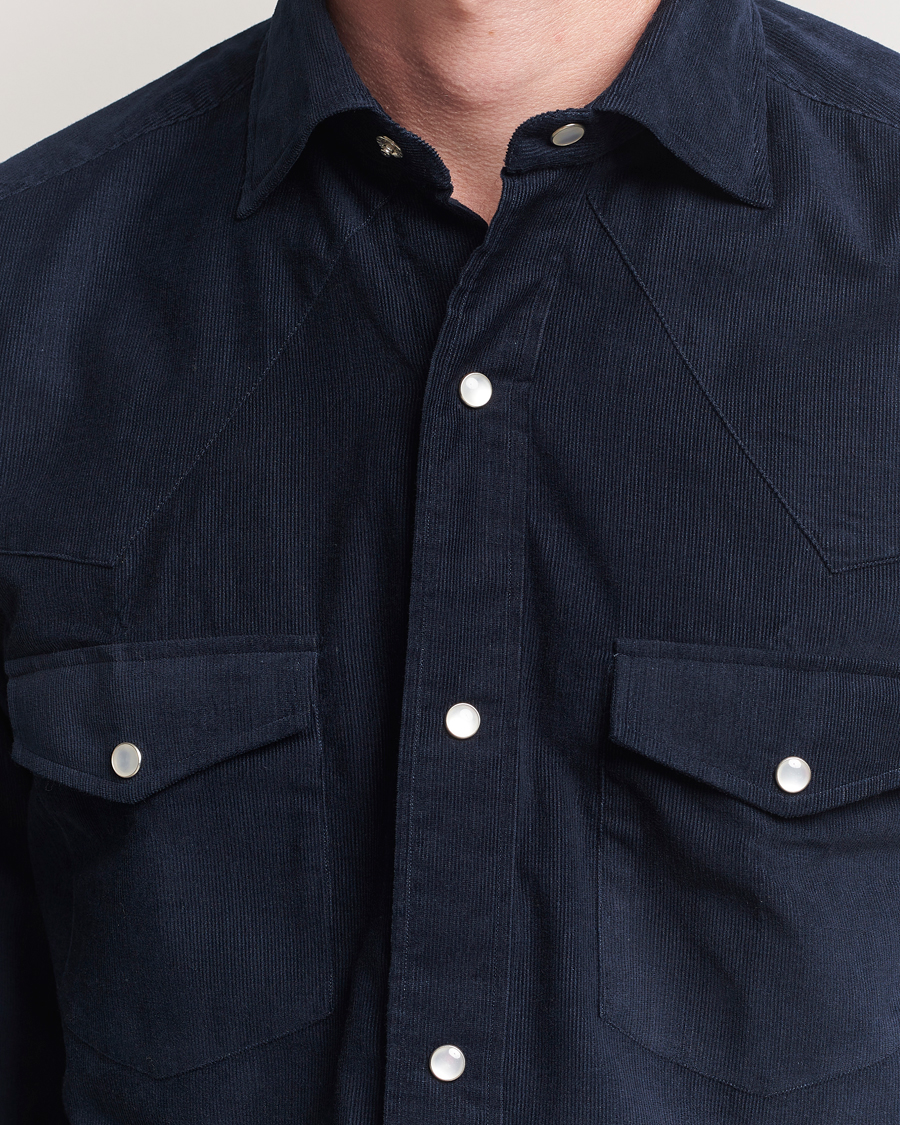 Hombres | Camisas | 100Hands | Western Cord Shirt Navy