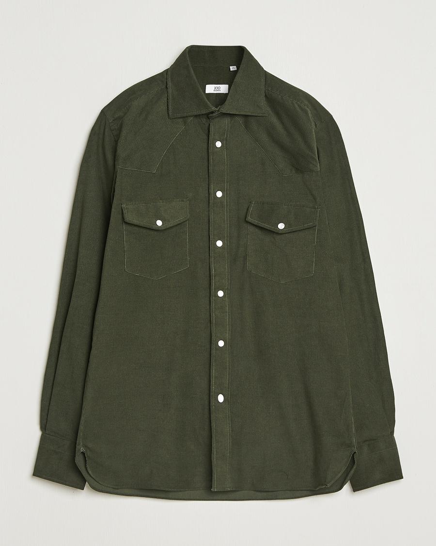 Hombres | Camisas | 100Hands | Western Cord Shirt Olive