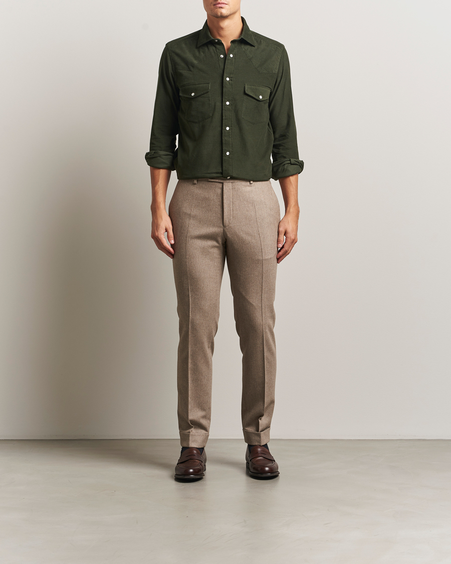 Hombres | Camisas | 100Hands | Western Cord Shirt Olive