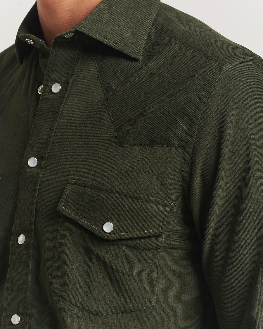 Hombres | Camisas | 100Hands | Western Cord Shirt Olive