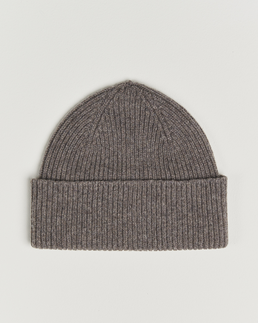 Hombres | Gorros | Robert Mackie | Clyde Lambswool Beanie Light Brown