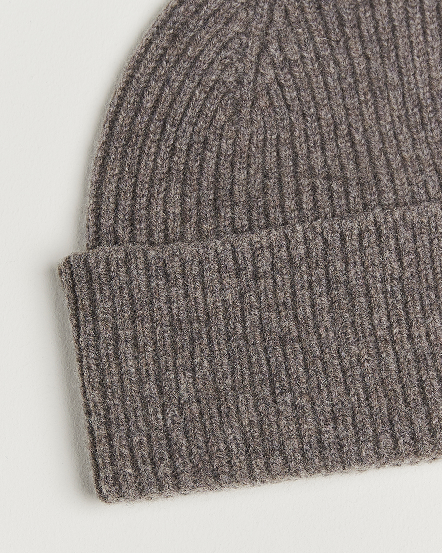 Hombres | Gorros | Robert Mackie | Clyde Lambswool Beanie Light Brown