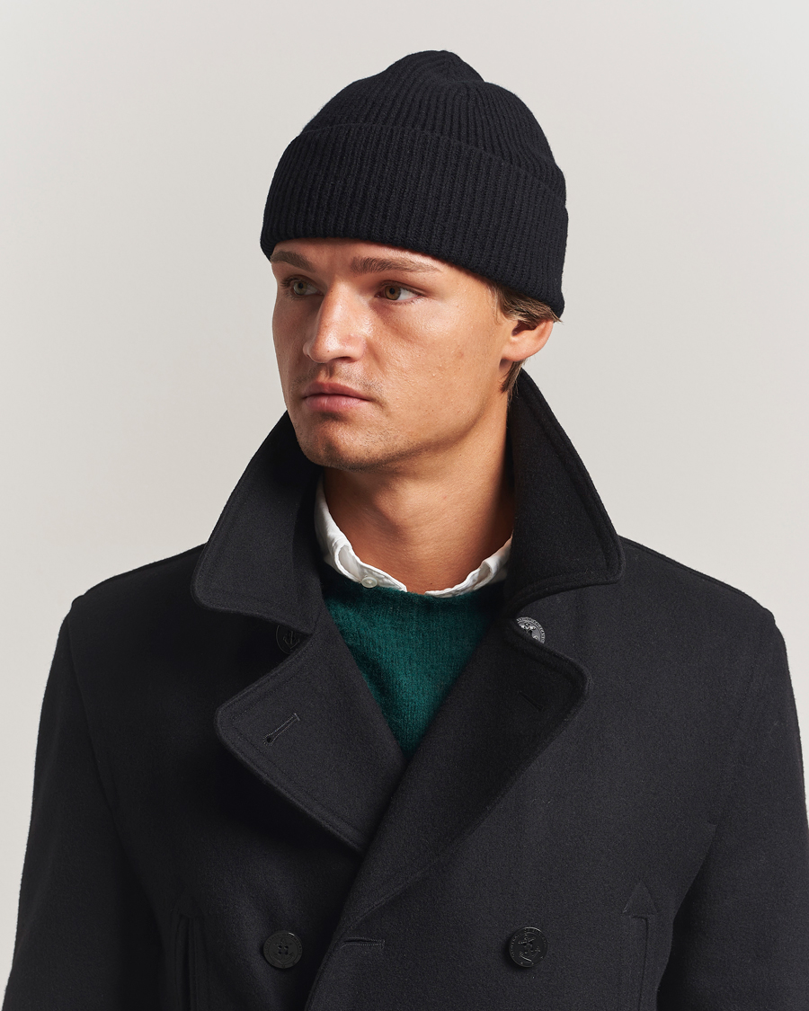 Hombres | Gorros | Robert Mackie | Clyde Lambswool Beanie Black