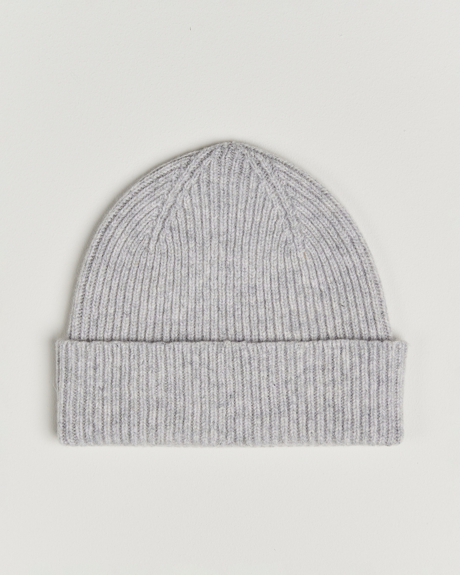 Hombres | Gorros | Robert Mackie | Clyde Lambswool Beanie Pearl Grey
