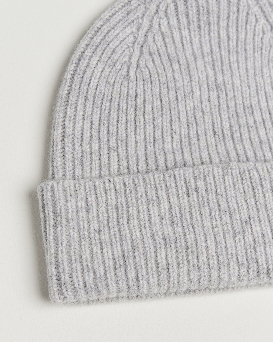 Hombres | Gorros | Robert Mackie | Clyde Lambswool Beanie Pearl Grey