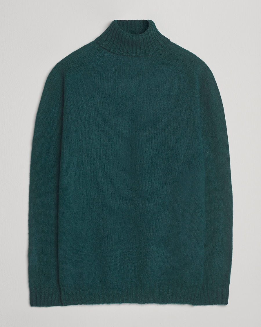 Hombres | Jerséis y prendas de punto | Harley Of Scotland | Brushed Supersoft Lambswool Rollneck Tartan