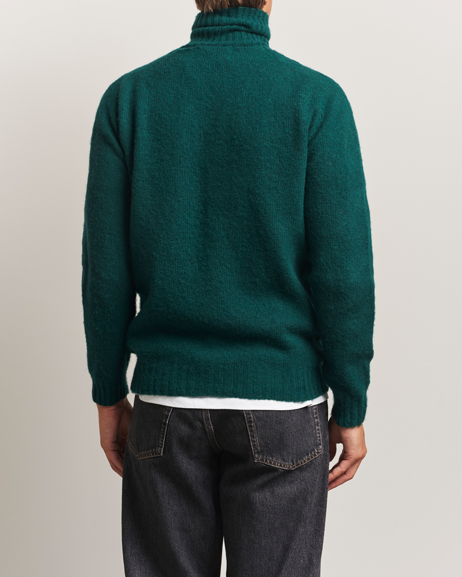 Hombres | Jerséis y prendas de punto | Harley Of Scotland | Brushed Supersoft Lambswool Rollneck Tartan