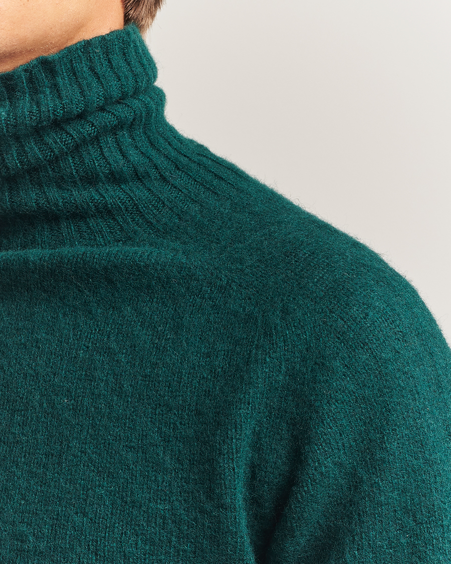 Hombres | Jerséis y prendas de punto | Harley Of Scotland | Brushed Supersoft Lambswool Rollneck Tartan