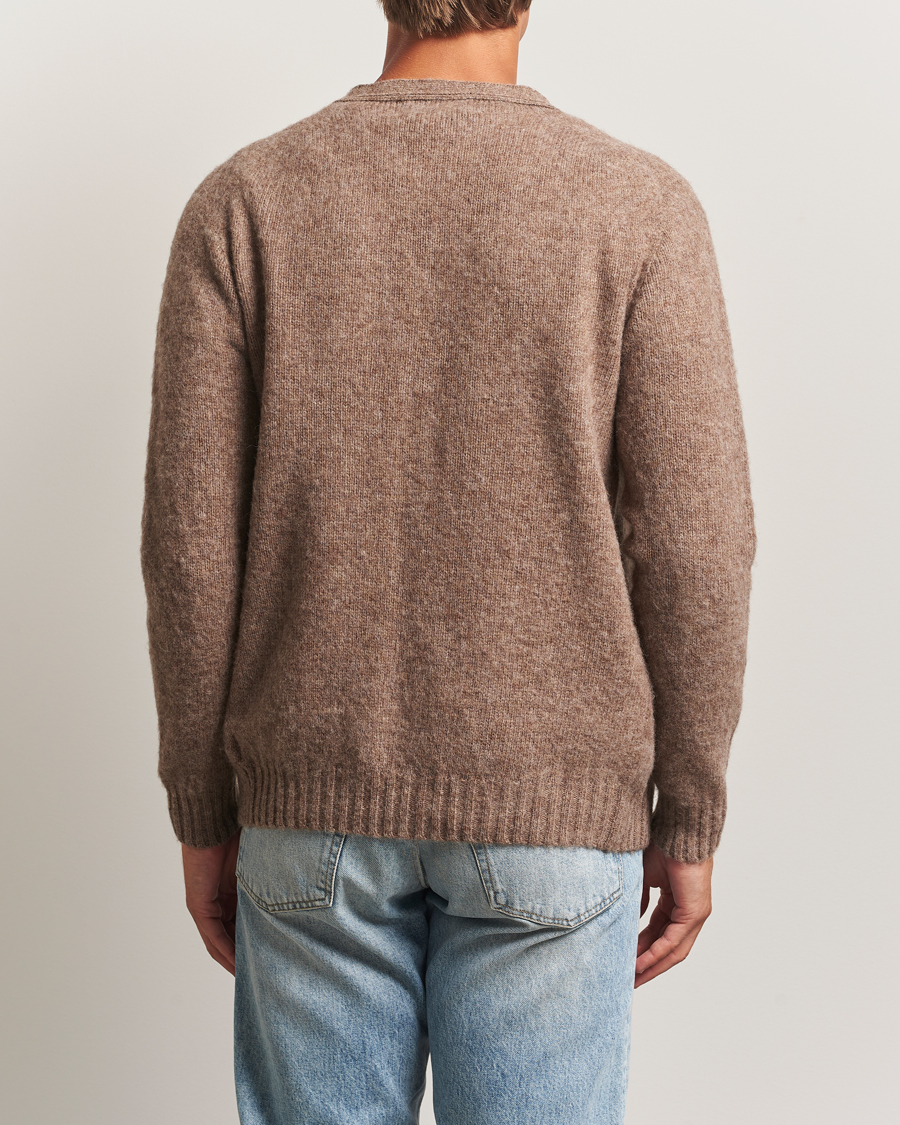 Hombres | Jerséis y prendas de punto | Harley Of Scotland | Brushed Supersoft Lambswool Cardigan Tundra