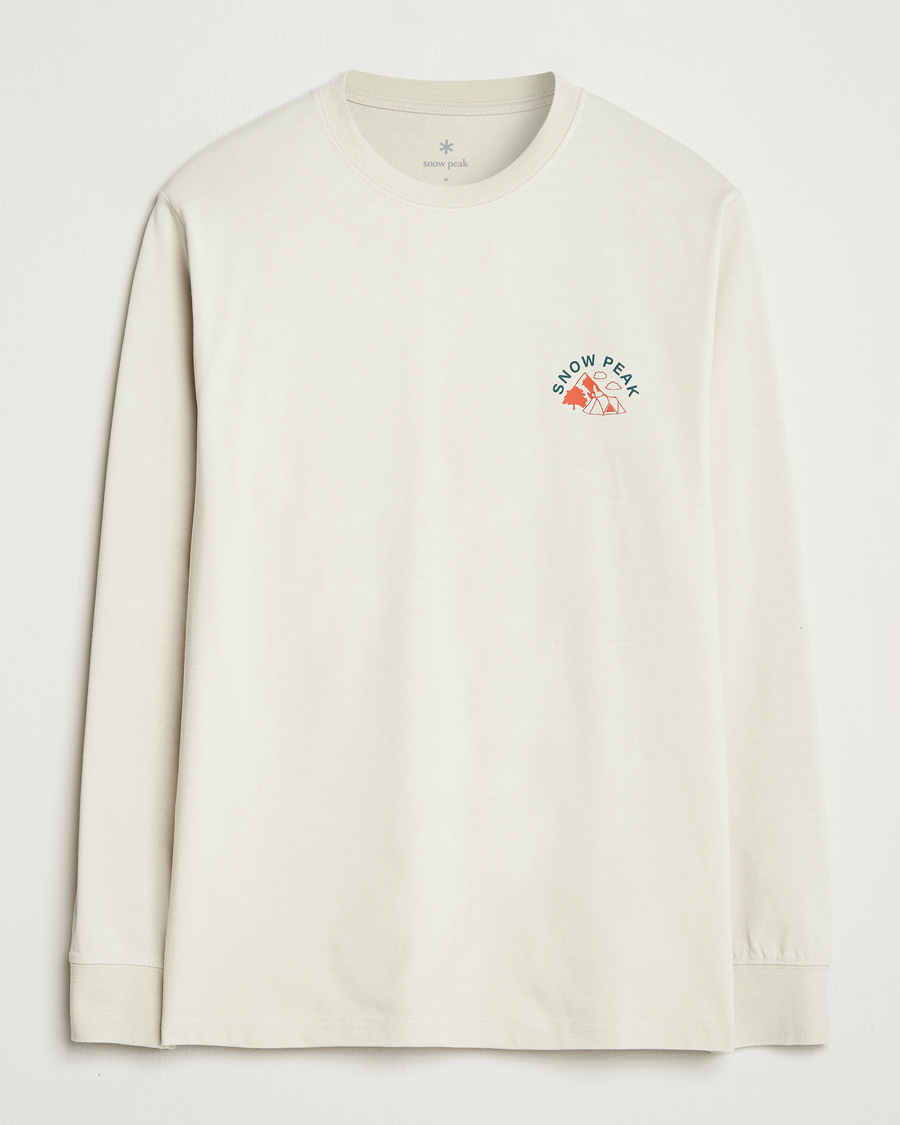 Hombres | Camisetas | Snow Peak | Graphic Long Sleeve T-Shirt Ivory