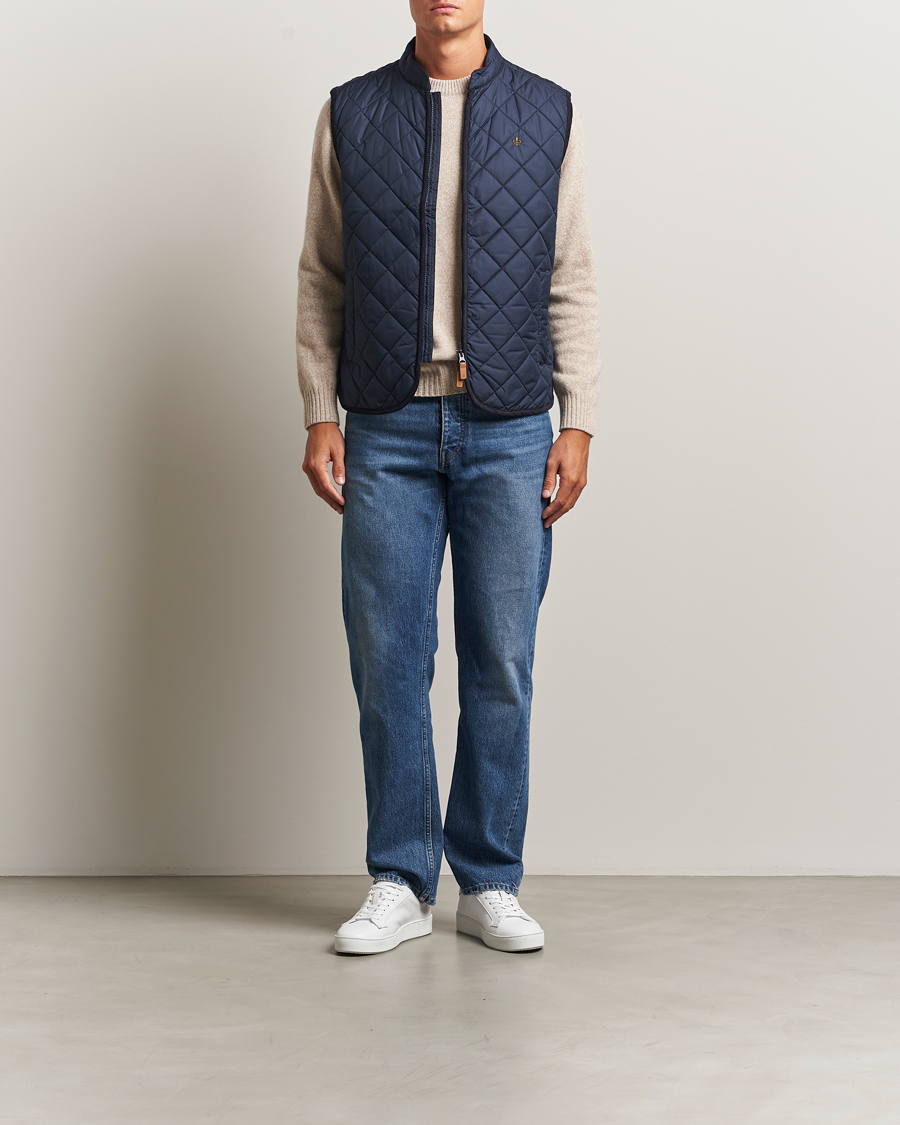 Hombres | Chalecos | Morris | Teddy Quilted Vest Navy
