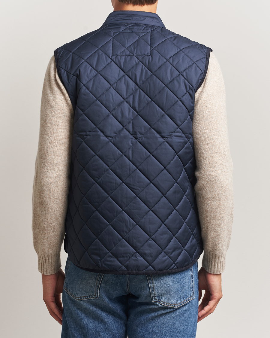 Hombres | Chalecos | Morris | Teddy Quilted Vest Navy
